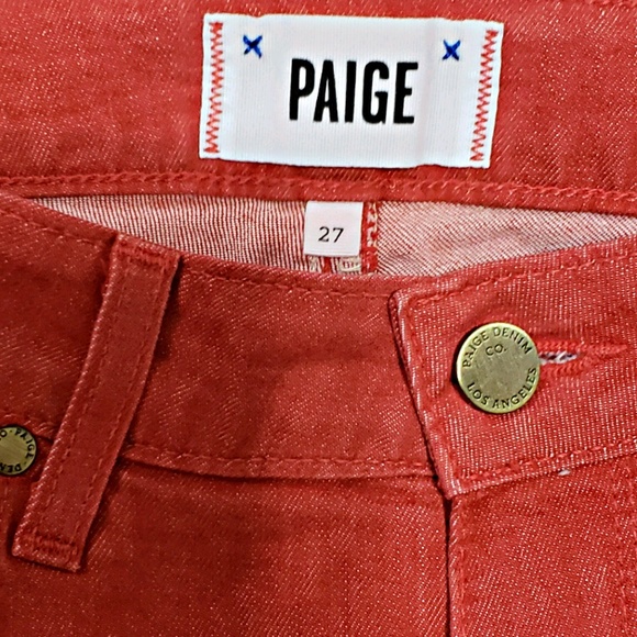 PAIGE Verdugo ultra skinny vintage red 27 nwot - Picture 5 of 8